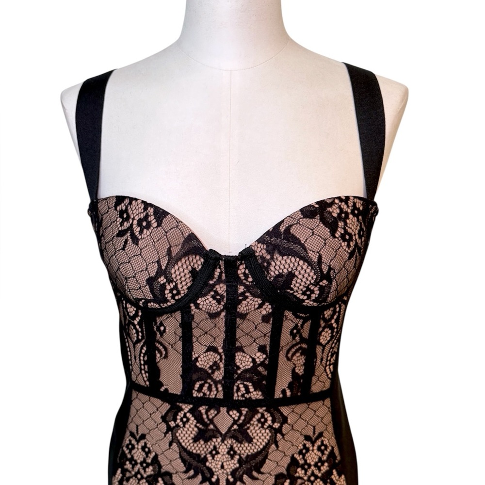 Mew Mews Black Lace Bustier Bandage Dress size M - Picture 5 of 14
